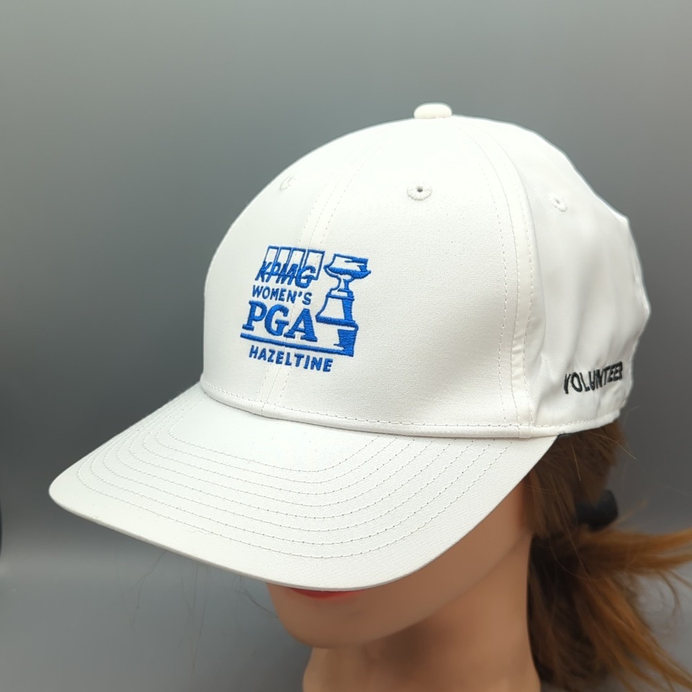 KPMG Women's PGA Hazeltine Volunteer Hat Nike Club Cap M/L White Strapback
